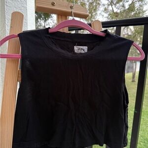 Mate the Label Black Sleeveless Crop Top